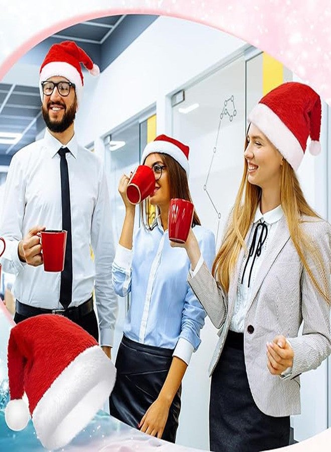 SAI PRASEEDA قبعات سانتا المخملية الناعمة من ساي براسيدا لعيد الميلاد - عبوة من 5 قطع | لون أحمر وأبيض | قبعة عيد الميلاد الكلاسيكية للأطفال والكبار، للحفلات والمدرسة واحتفالات الأعياد BIVCTH2 - Image 4